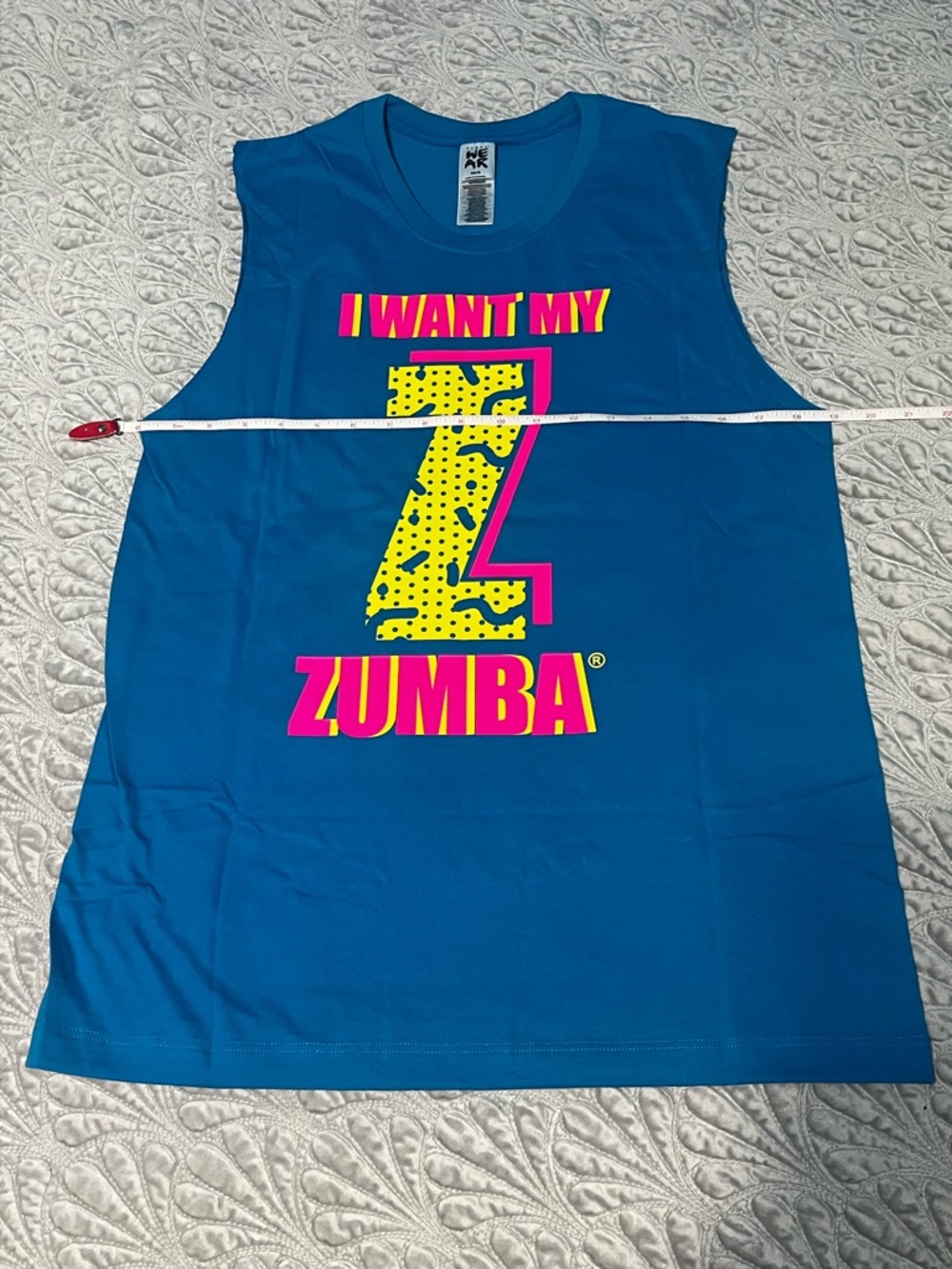 Zumba Fitness I Want My Z - Zumba TANK in XS/S Blue nwot - Picture 4 of 9